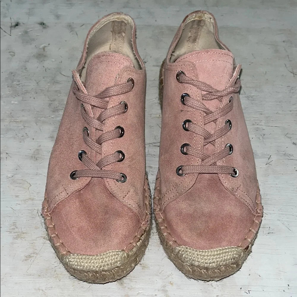 Alohas pink suede espadrilles shoe | size 7-7.5